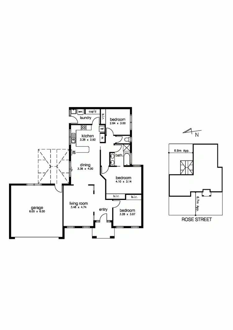 Floorplan of Homely unit listing, 1/70 Rose Street, Altona VIC 3018