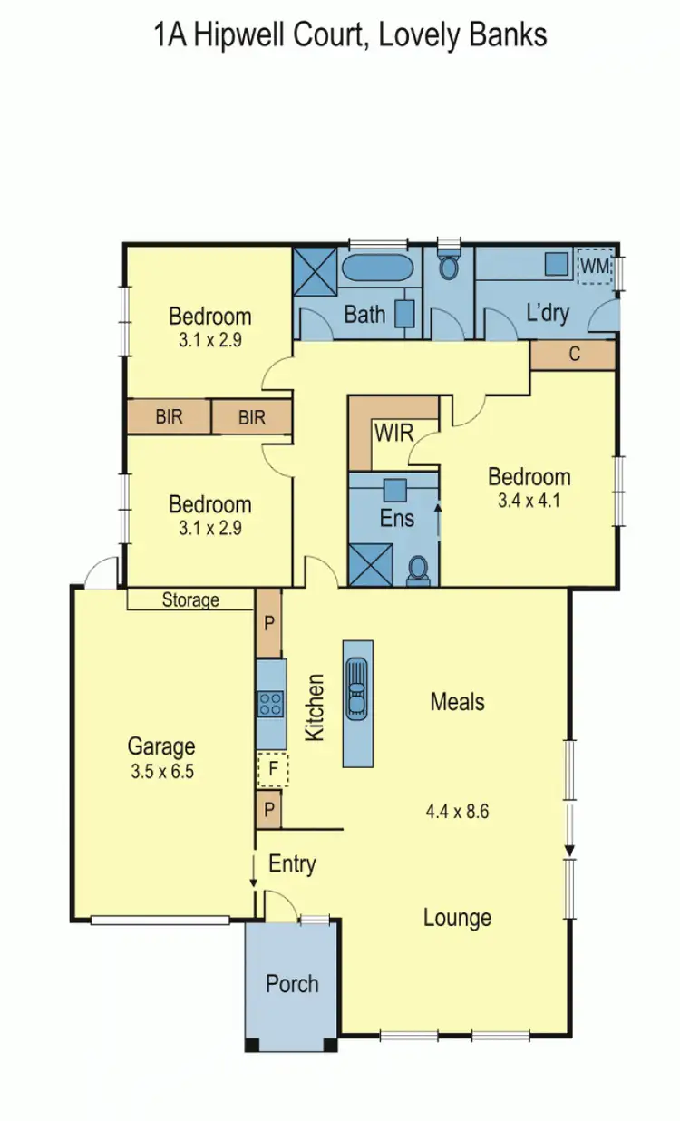 Floorplan of Homely house listing, 1 Hipwell Court, Lovely Banks VIC 3221