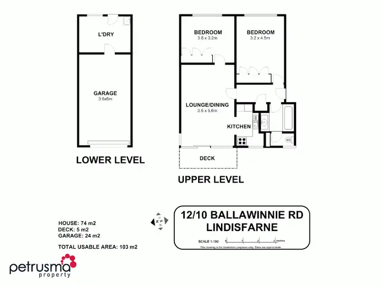 Floorplan of Homely unit listing, 12/10 Ballawinnie Road, Lindisfarne TAS 7015