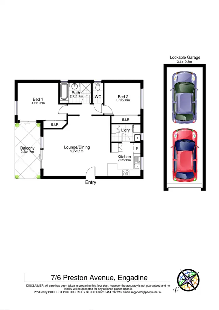 Floorplan of Homely unit listing, 7/6 Preston Avenue, Engadine NSW 2233