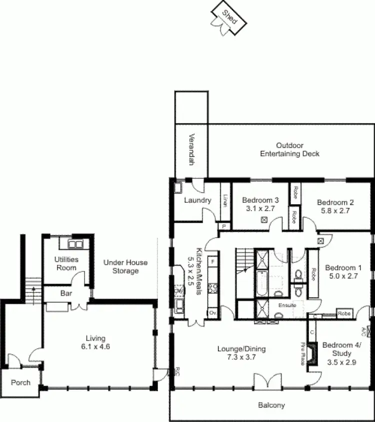 Floorplan of Homely house listing, 5 Gumbrae Ave, Beaumont SA 5066