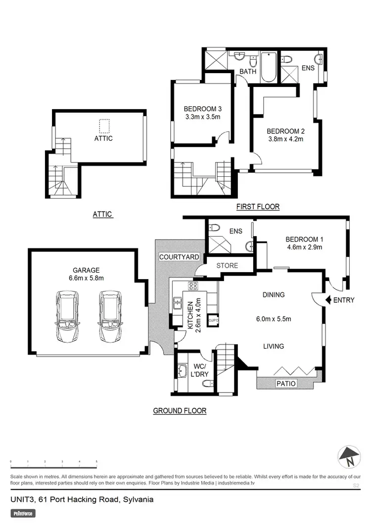 Floorplan of Homely townhouse listing, 3/61 Port Hacking Road, Sylvania NSW 2224
