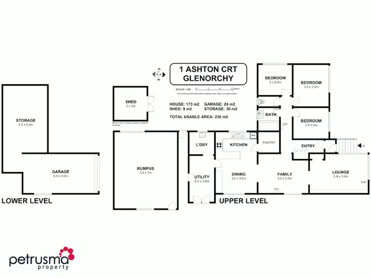 Floorplan of Homely house listing, 1 Ashton Court, Glenorchy TAS 7010