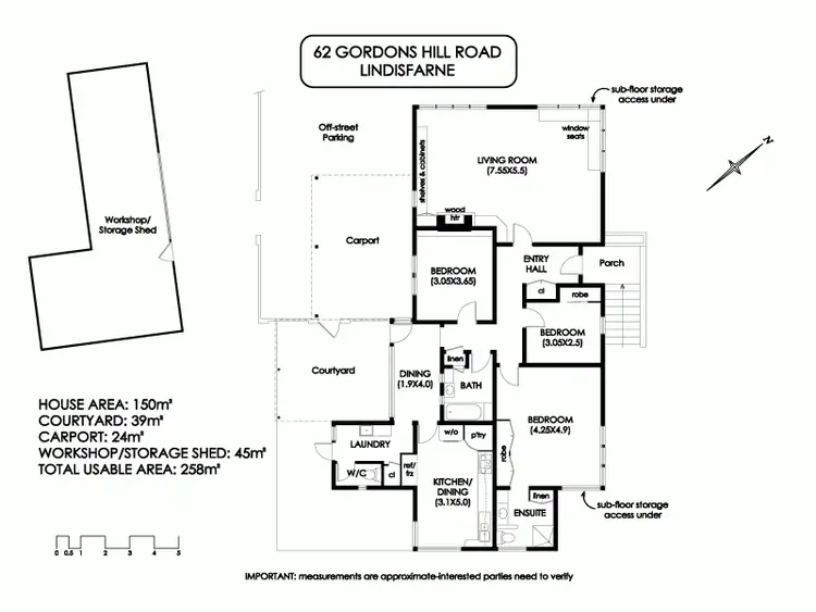 Floorplan of Homely house listing, 62 Gordons Hill Road, Lindisfarne TAS 7015