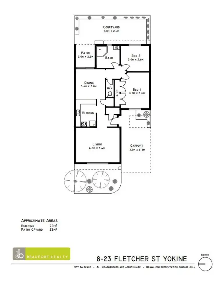 Floorplan of Homely villa listing, 8/23 Fletcher Street, Yokine WA 6060
