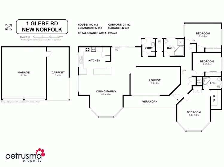 Floorplan of Homely house listing, 1 Glebe Road, New Norfolk TAS 7140