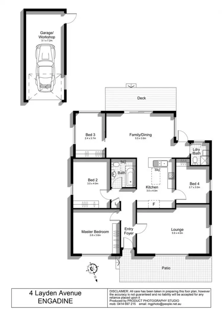 Floorplan of Homely house listing, 4 Layden Avenue, Engadine NSW 2233