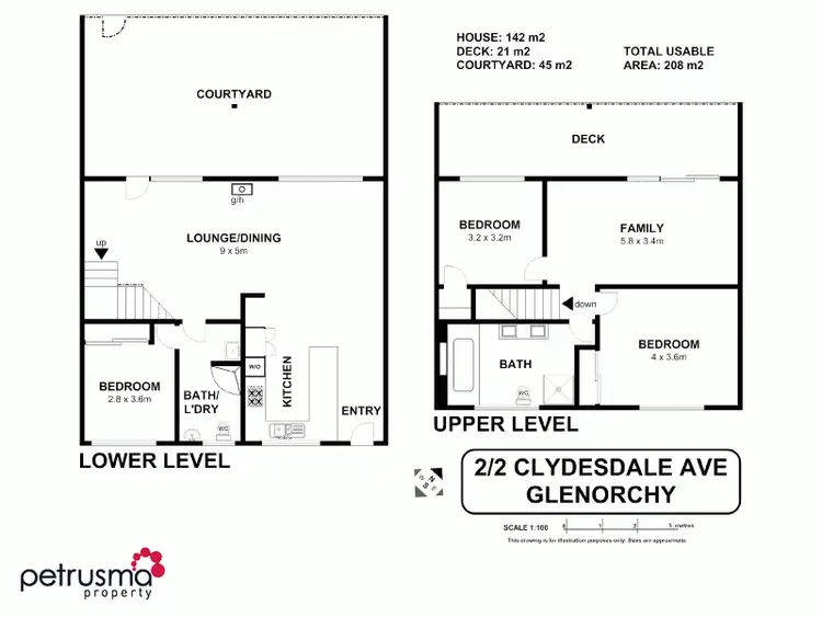 Floorplan of Homely unit listing, 2/2 Clydesdale Avenue, Glenorchy TAS 7010