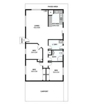 Floorplan of Homely house listing, 21 First Street, Snowtown SA 5520