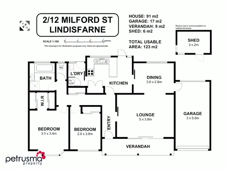 Floorplan of Homely villa listing, 2/12 Milford Street, Lindisfarne TAS 7015