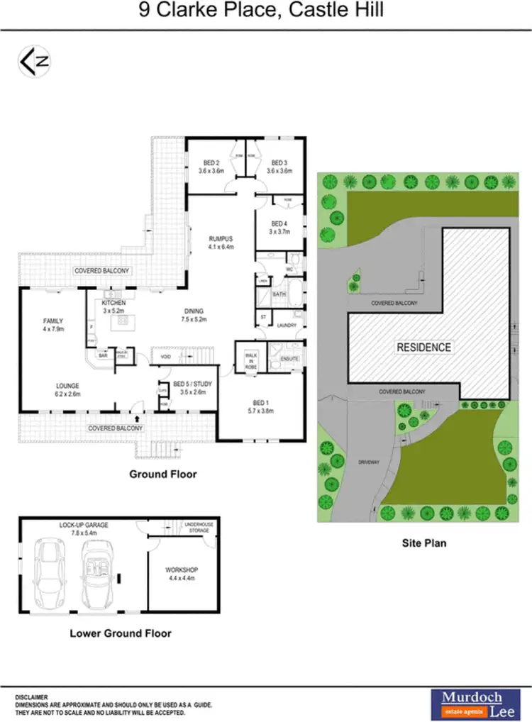 Floorplan of Homely house listing, 9 Clarke Place, Castle Hill NSW 2154