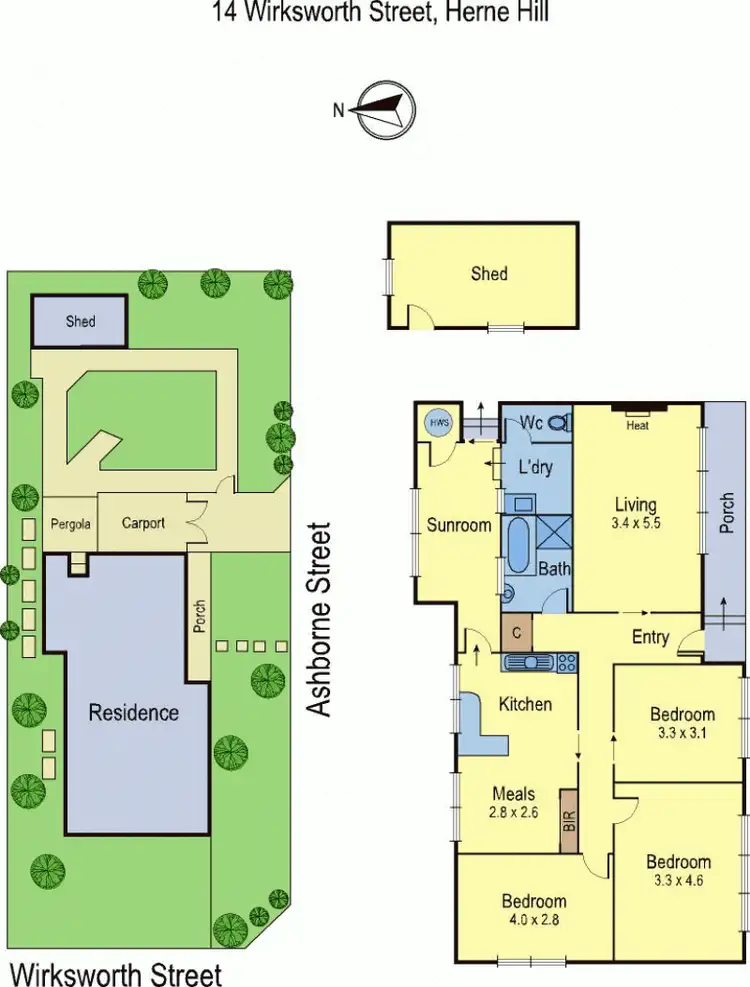 Floorplan of Homely house listing, 14 Wirksworth Street, Herne Hill VIC 3218