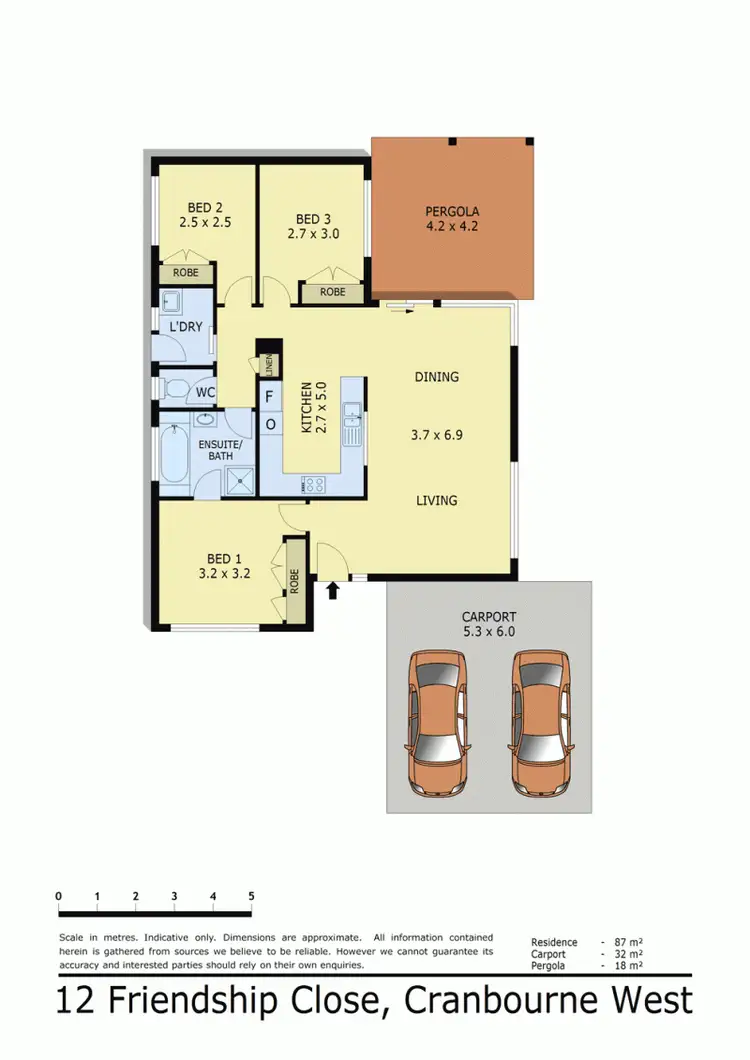 Floorplan of Homely house listing, 12 FRIENDSHIP CLOSE, Cranbourne West VIC 3977