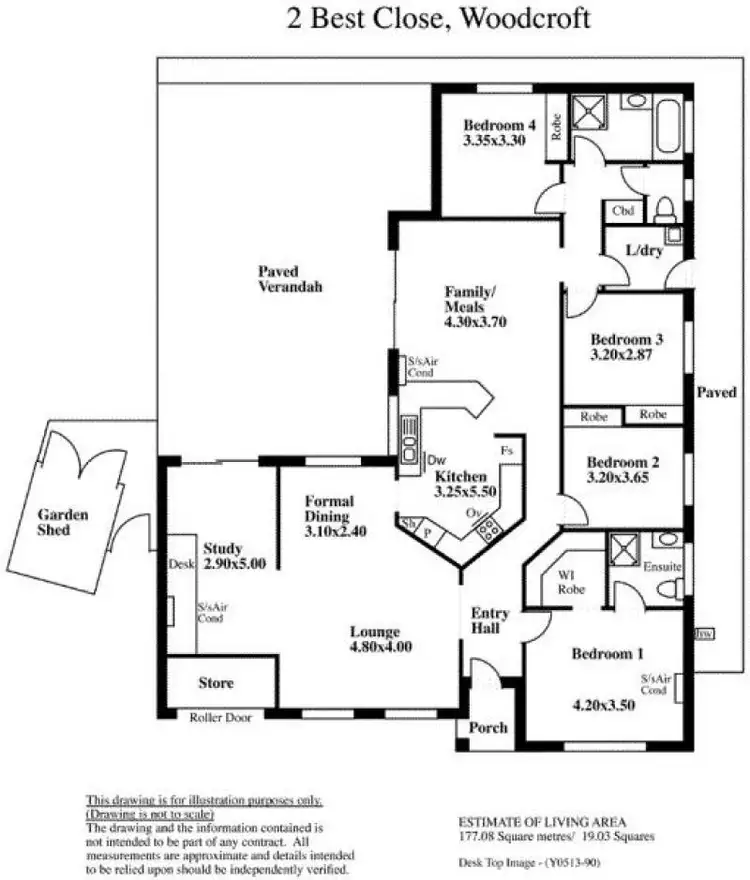 Floorplan of Homely house listing, 2 Best Close, Woodcroft SA 5162