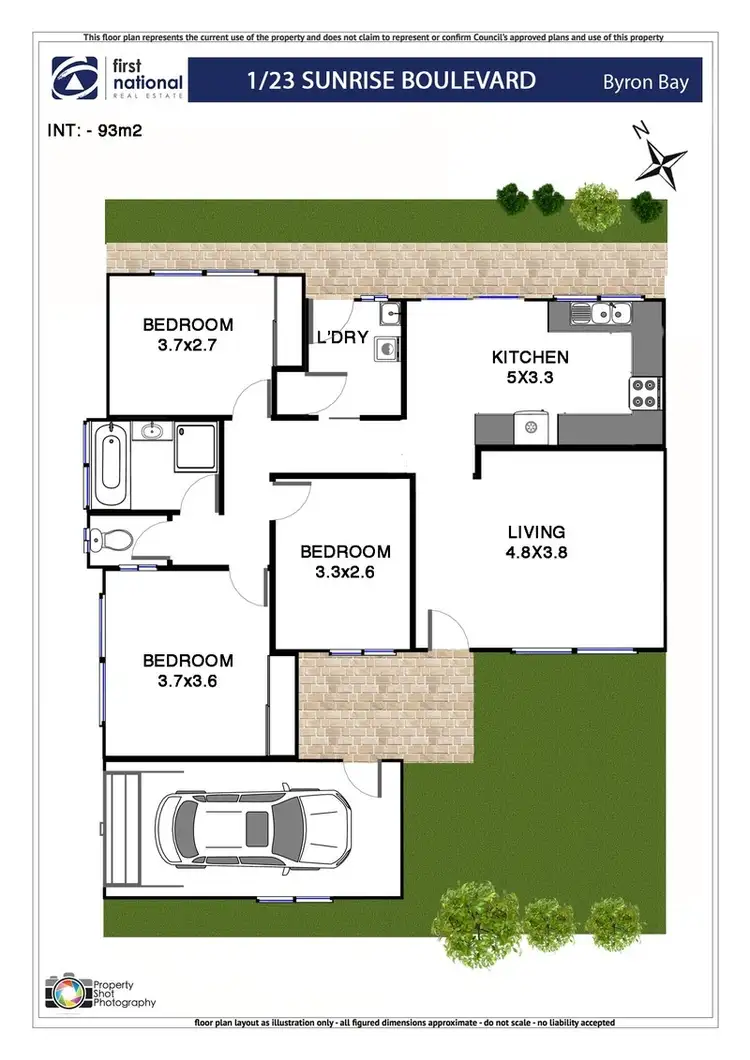 Floorplan of Homely house listing, 1/23 Sunrise Boulevard, Byron Bay NSW 2481