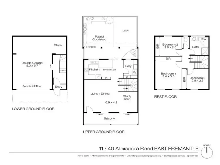 Floorplan of Homely townhouse listing, 11/40 Alexandra Road, East Fremantle WA 6158