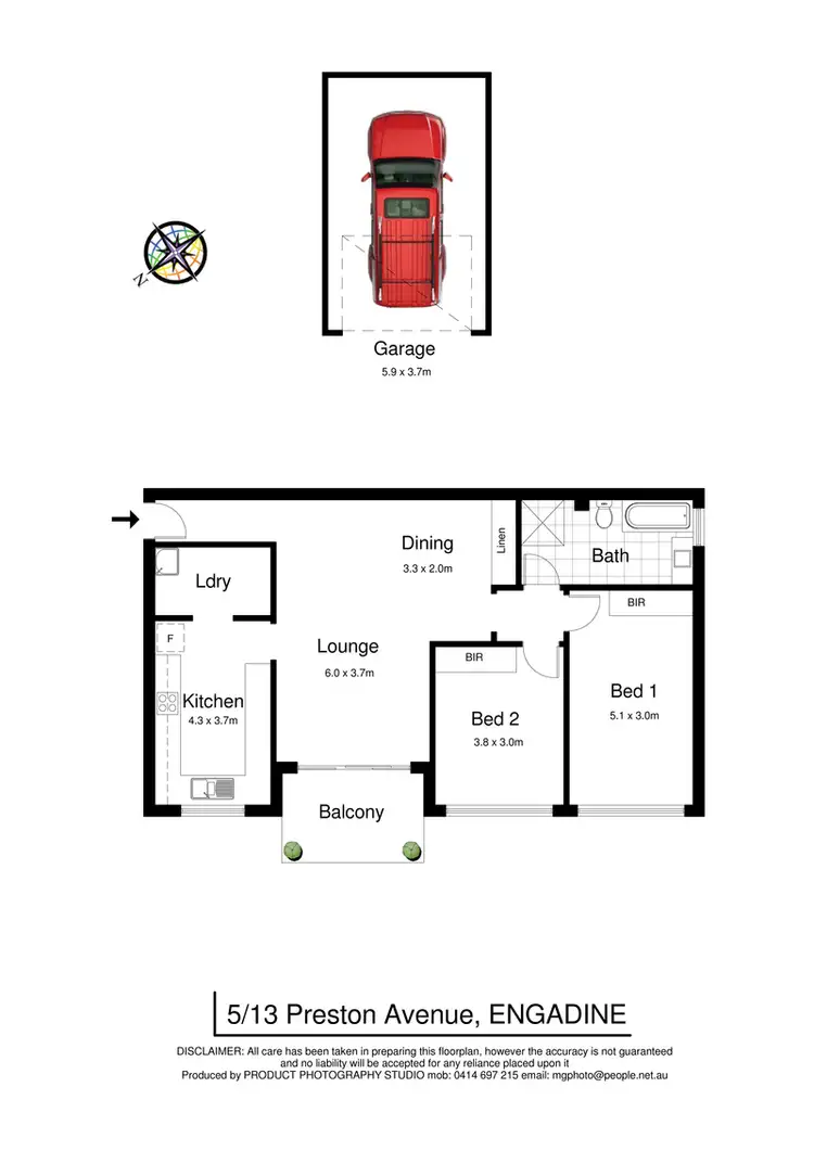 Floorplan of Homely unit listing, 5/13-19 Preston Avenue, Engadine NSW 2233