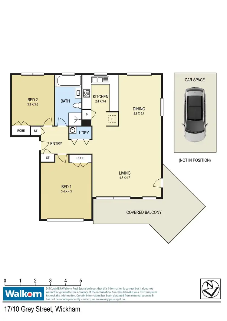 Floorplan of Homely unit listing, 17/10 Grey Street, Wickham NSW 2293
