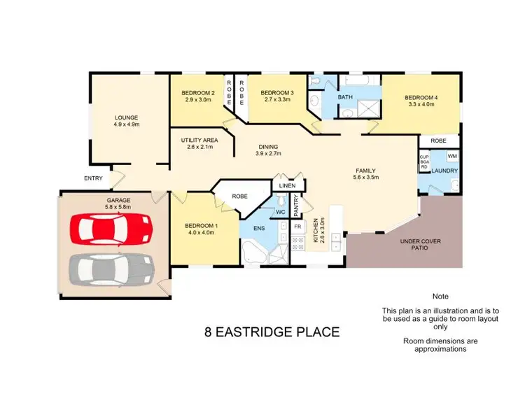 Floorplan of Homely house listing, 8 Eastridge Place, Kuraby QLD 4112