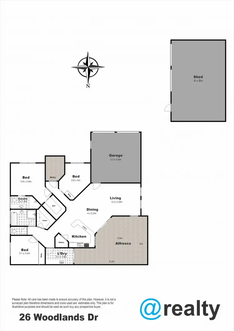 Floorplan of Homely house listing, 26 Woodlands Road, Greenmount QLD 4359