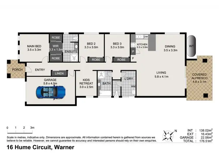Floorplan of Homely house listing, 16 Hume Circuit, Warner QLD 4500
