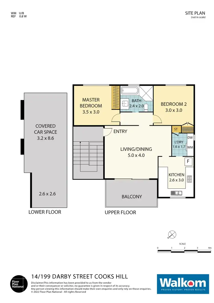 Floorplan of Homely apartment listing, 14/199 Darby Street, Cooks Hill NSW 2300