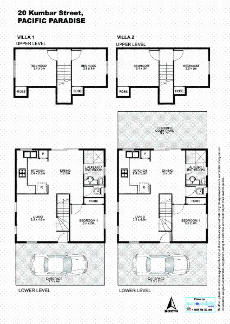 Floorplan of Homely block of units listing, 20 Kumbar Street, Pacific Paradise QLD 4564