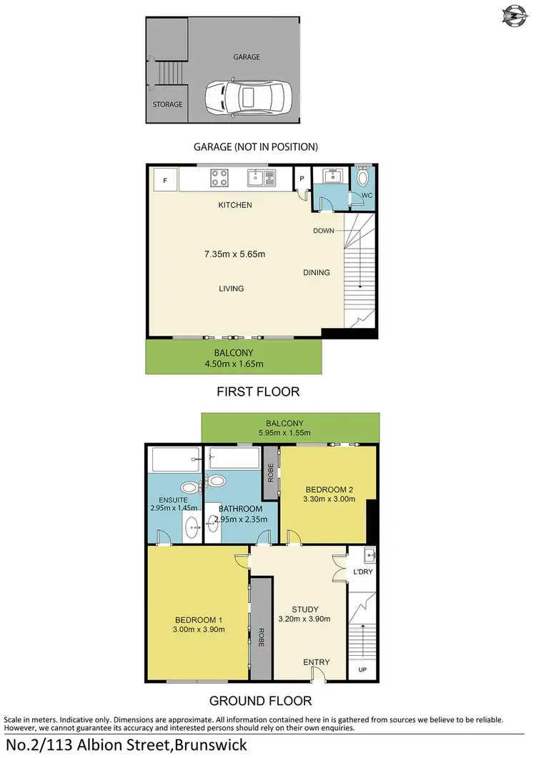 Floorplan of Homely townhouse listing, 2/113 ALBION, Brunswick VIC 3056