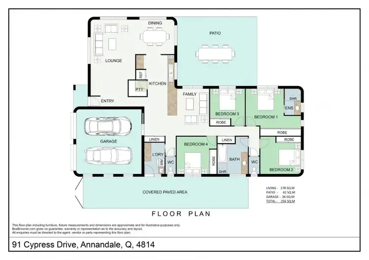 Floorplan of Homely house listing, 91 Cypress Drive, Annandale QLD 4814