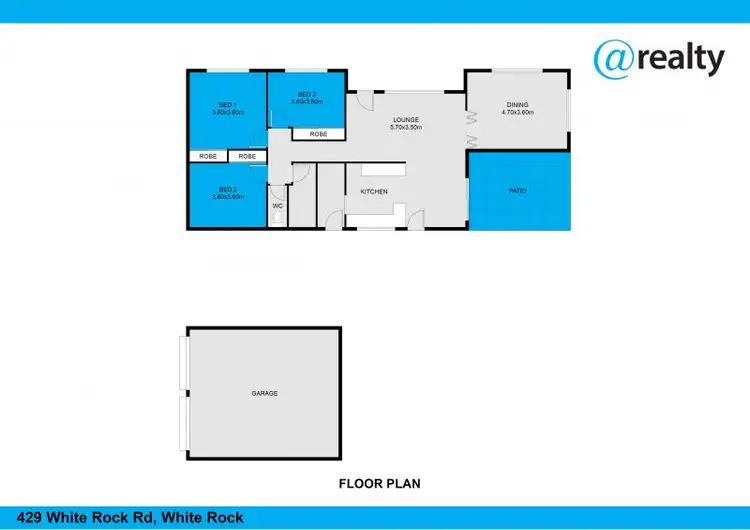 Floorplan of Homely rural property listing, 429 White Rock Road, White Rock NSW 2795