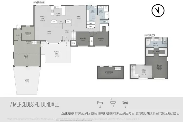 Floorplan of Homely house listing, 7 Mercedes Place, Bundall QLD 4217