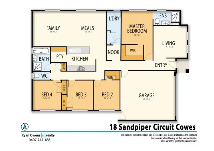 Floorplan of Homely house listing, 18 Sandpiper Circuit, Cowes VIC 3922