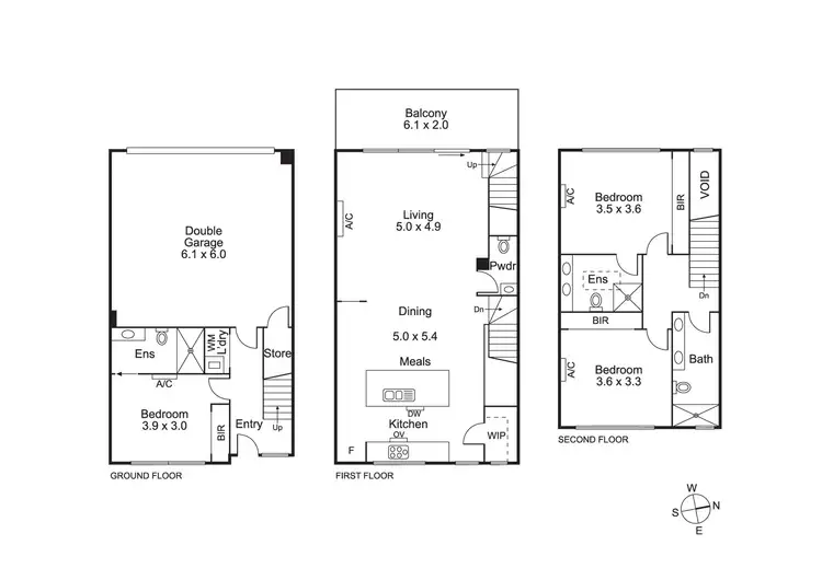 Floorplan of Homely townhouse listing, 2/197 Separation Street, Northcote VIC 3070