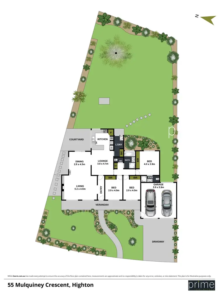 Floorplan of Homely house listing, 55 Mulquiney Crescent, Highton VIC 3216