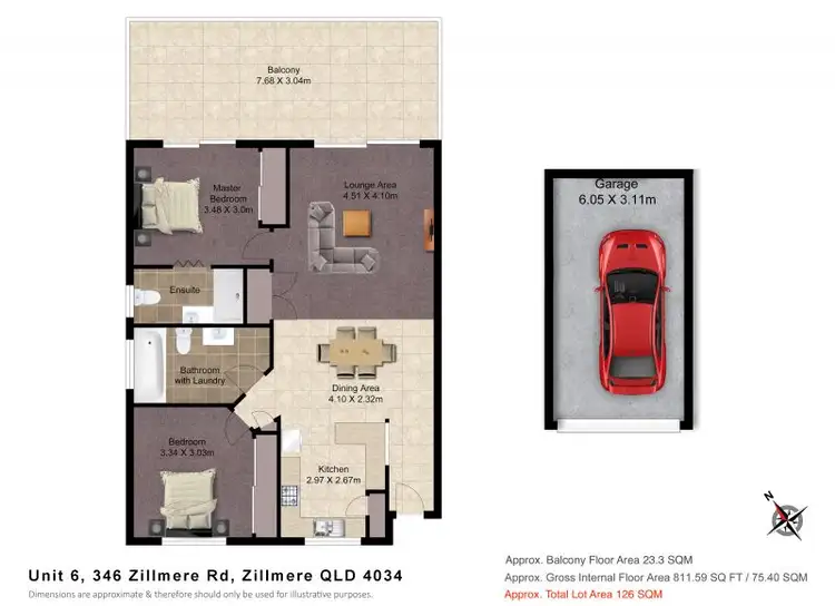 Floorplan of Homely apartment listing, 6/346 Zillmere Road, Zillmere QLD 4034