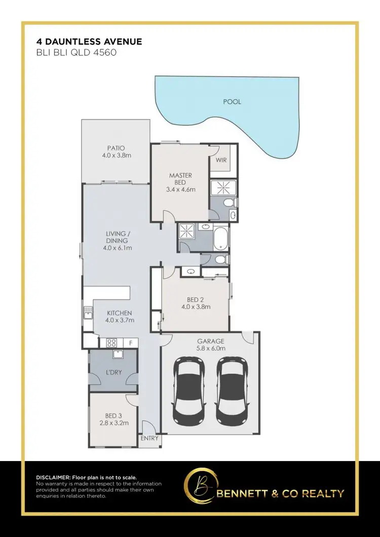 Floorplan of Homely house listing, 4 Dauntless Avenue, Bli Bli QLD 4560
