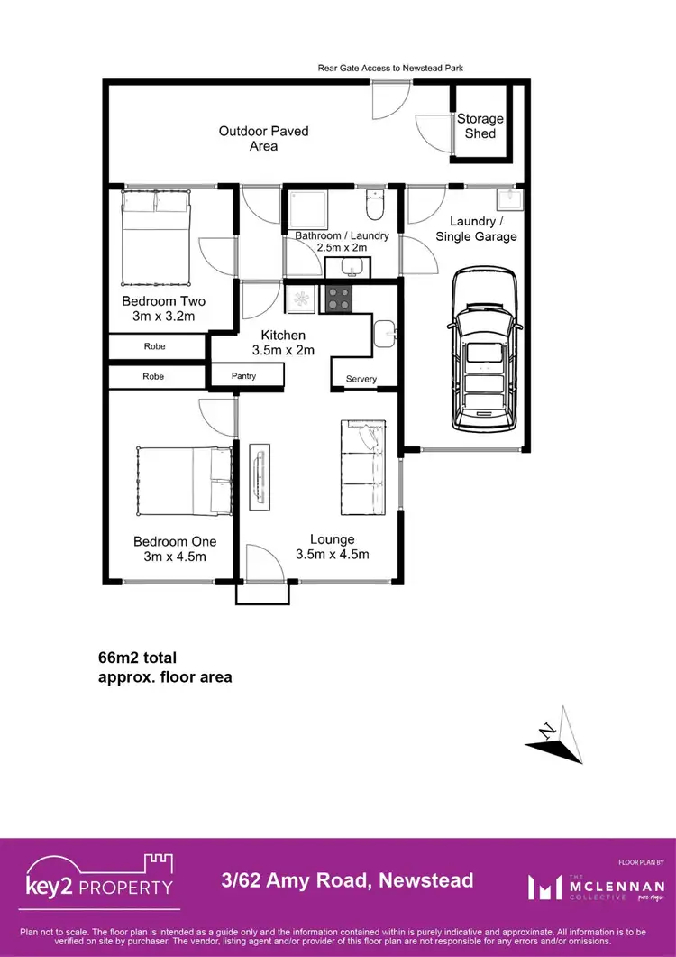 Floorplan of Homely unit listing, 3/62 Amy Road, Newstead TAS 7250