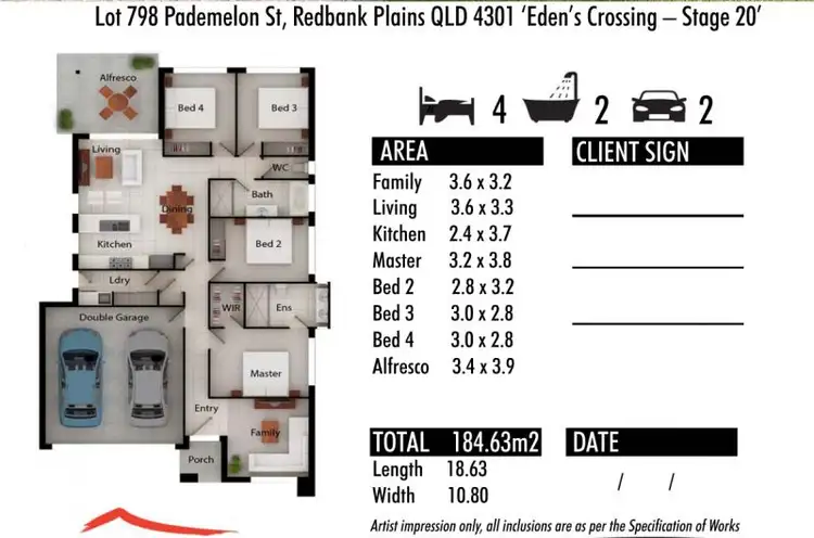 Floorplan of Homely house listing, 26 Pademelon Street, Redbank Plains QLD 4301