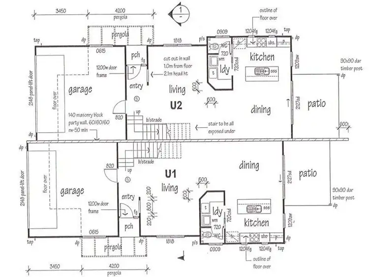 Floorplan of Homely semi-detached listing, 1/75 Broad Street, Labrador QLD 4215