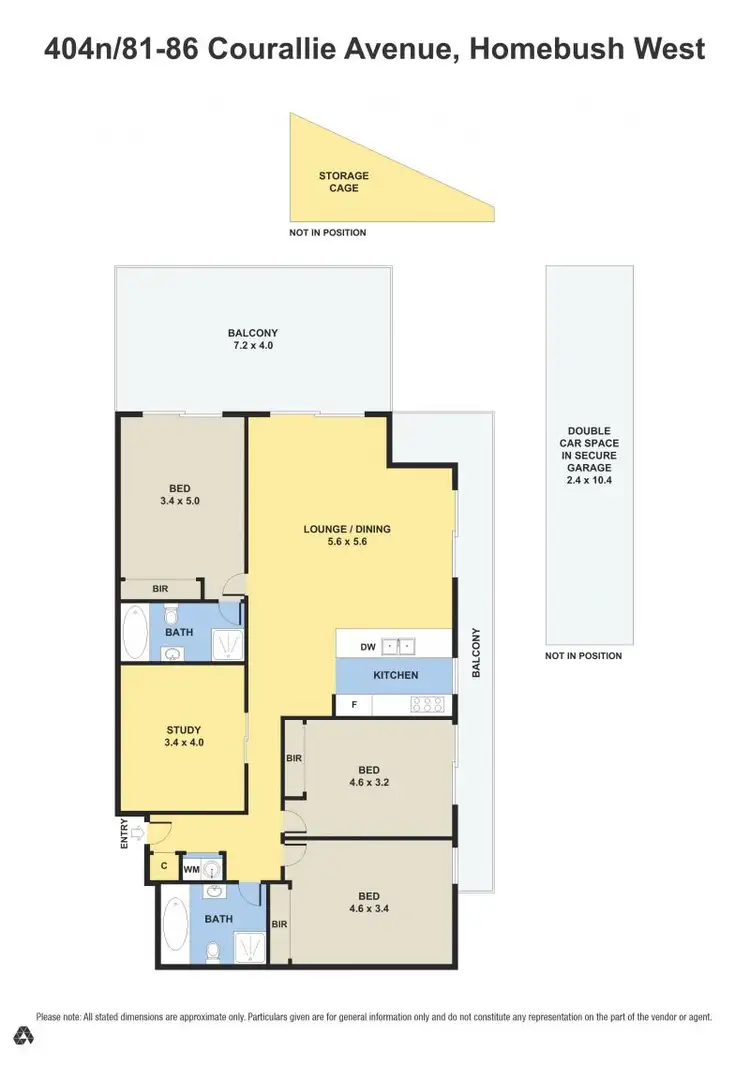 Floorplan of Homely apartment listing, 404n/81-86 Courallie Avenue, Homebush West NSW 2140