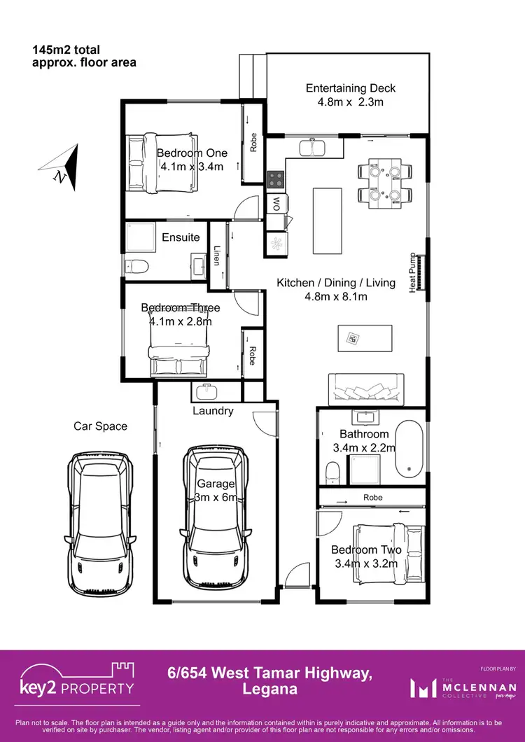 Floorplan of Homely townhouse listing, 6/654 West Tamar Highway, Legana TAS 7277