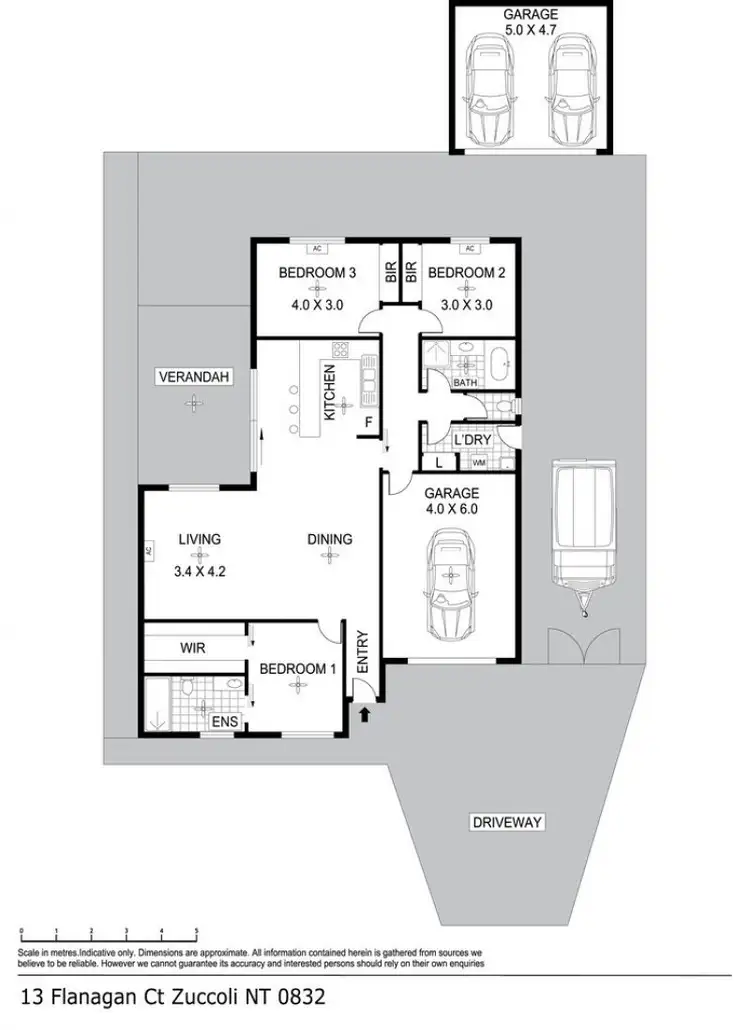Floorplan of Homely house listing, 13 Flanagan Court, Zuccoli NT 832
