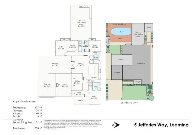 Floorplan of Homely house listing, 5 Jefferies Way, Leeming WA 6149