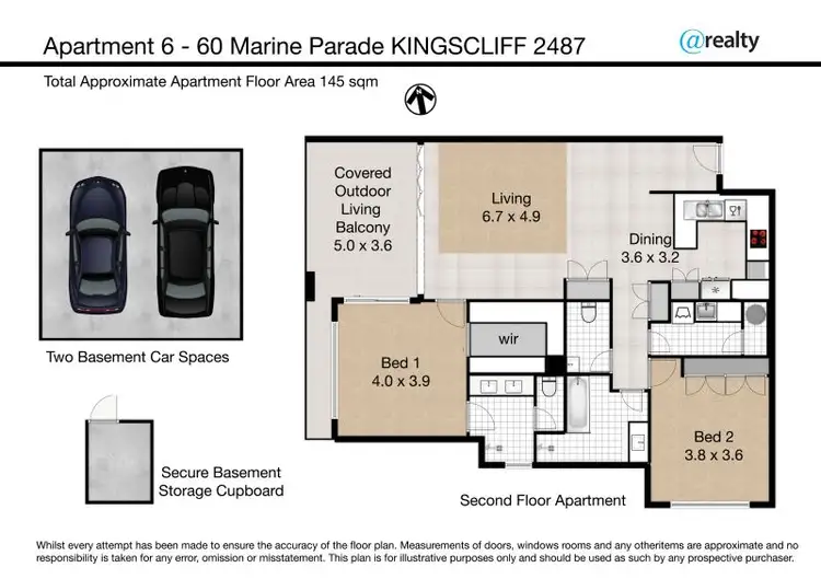 Floorplan of Homely apartment listing, 6/60 Marine Parade, Kingscliff NSW 2487