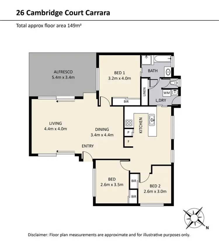 Floorplan of Homely house listing, 26 Cambridge Court, Carrara QLD 4211