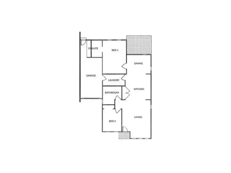Floorplan of Homely unit listing, 1/11 Palm Avenue, Coconuts QLD 4860