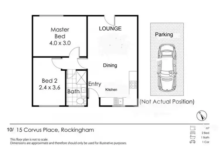 Floorplan of Homely unit listing, 19/15 Corvus Place, Rockingham WA 6168