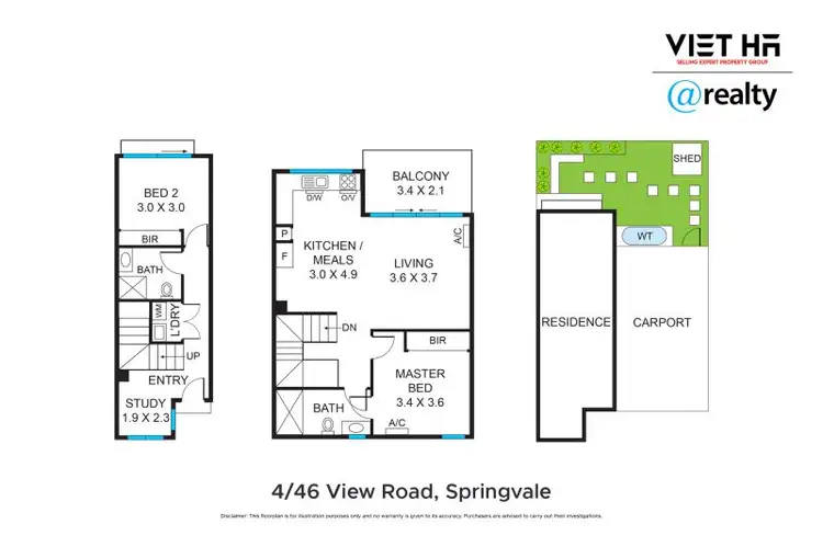 Floorplan of Homely townhouse listing, 4/46 View Road, Springvale VIC 3171