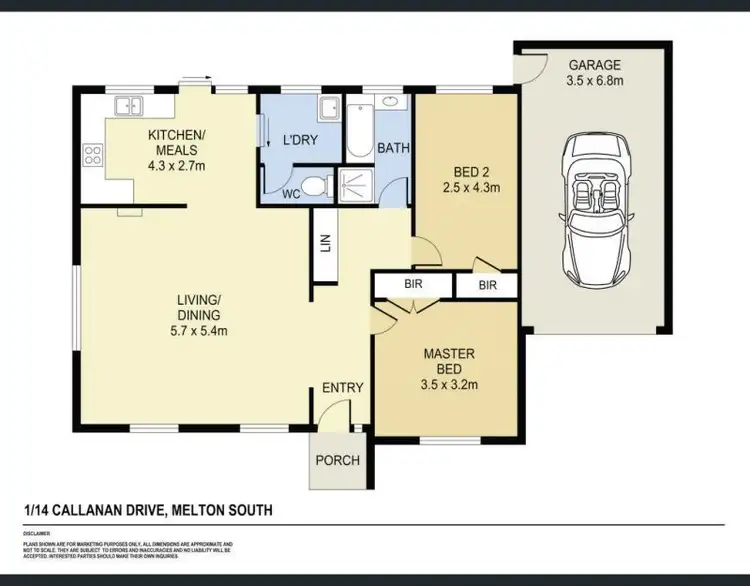 Floorplan of Homely unit listing, 1/14 Callanan Drive, Melton South VIC 3338