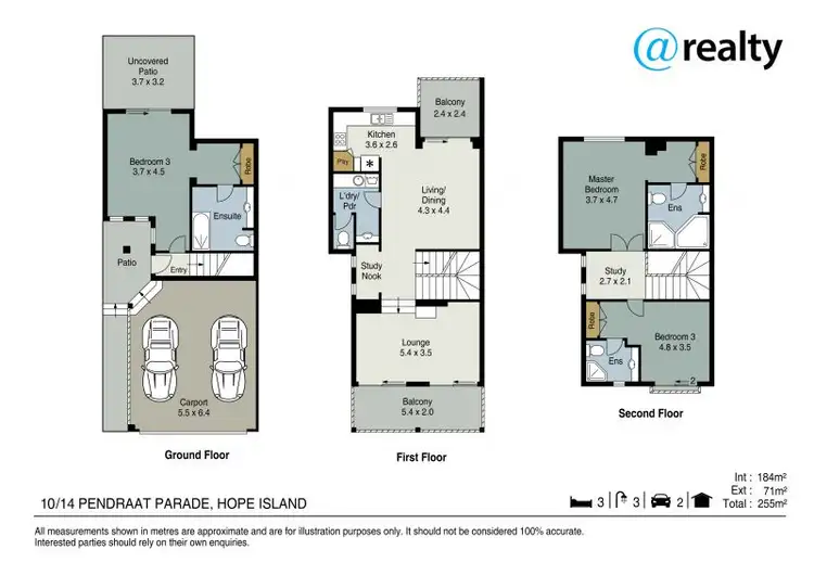 Floorplan of Homely townhouse listing, 10/14 Pendraat Parade, Hope Island QLD 4212